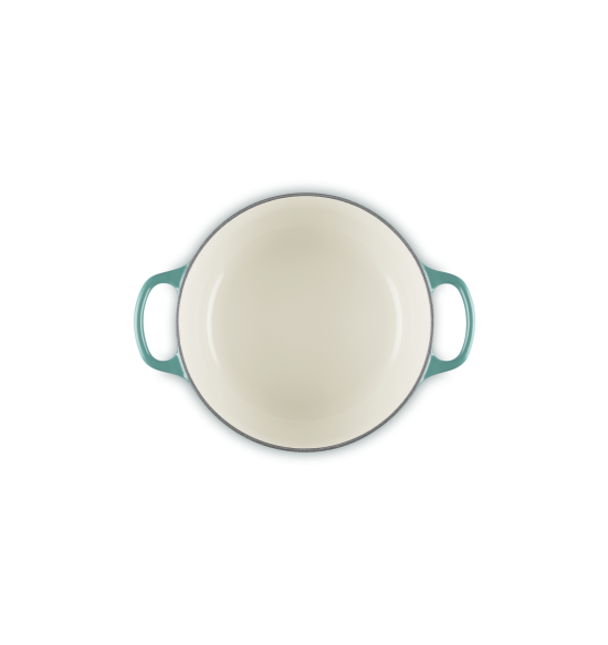 Cocotte Rotonda Evolution 20cm Blu Riviera con Pomolo Oro