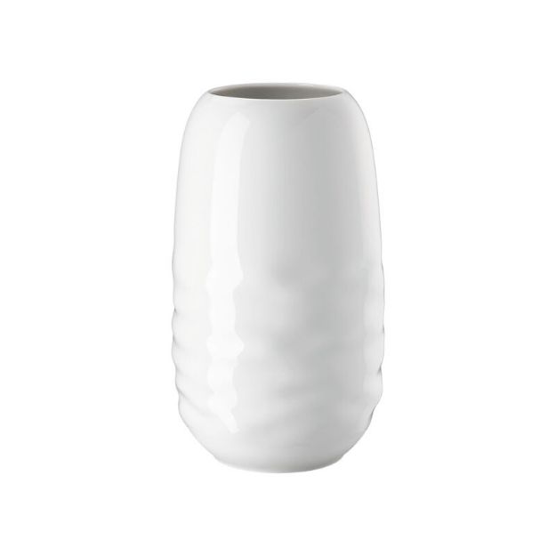 Immagine di Vase 25 cm Waves bianco smaltato
