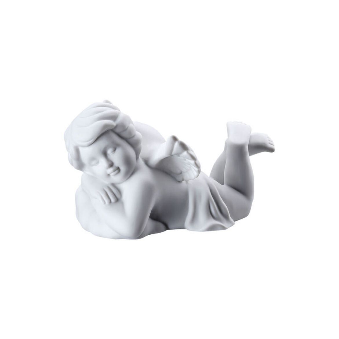 Immagine di Angelo sognante 7 cm bianco opaco