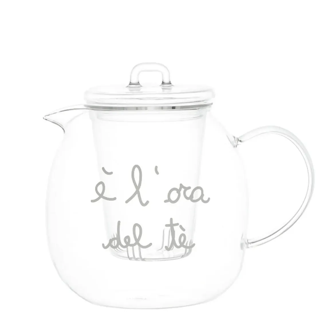 Immagine di TEIERA IN VETRO 600ML L'ORA DEL TE'