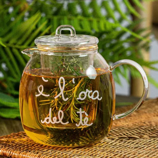 Immagine di TEIERA IN VETRO 600ML L'ORA DEL TE'