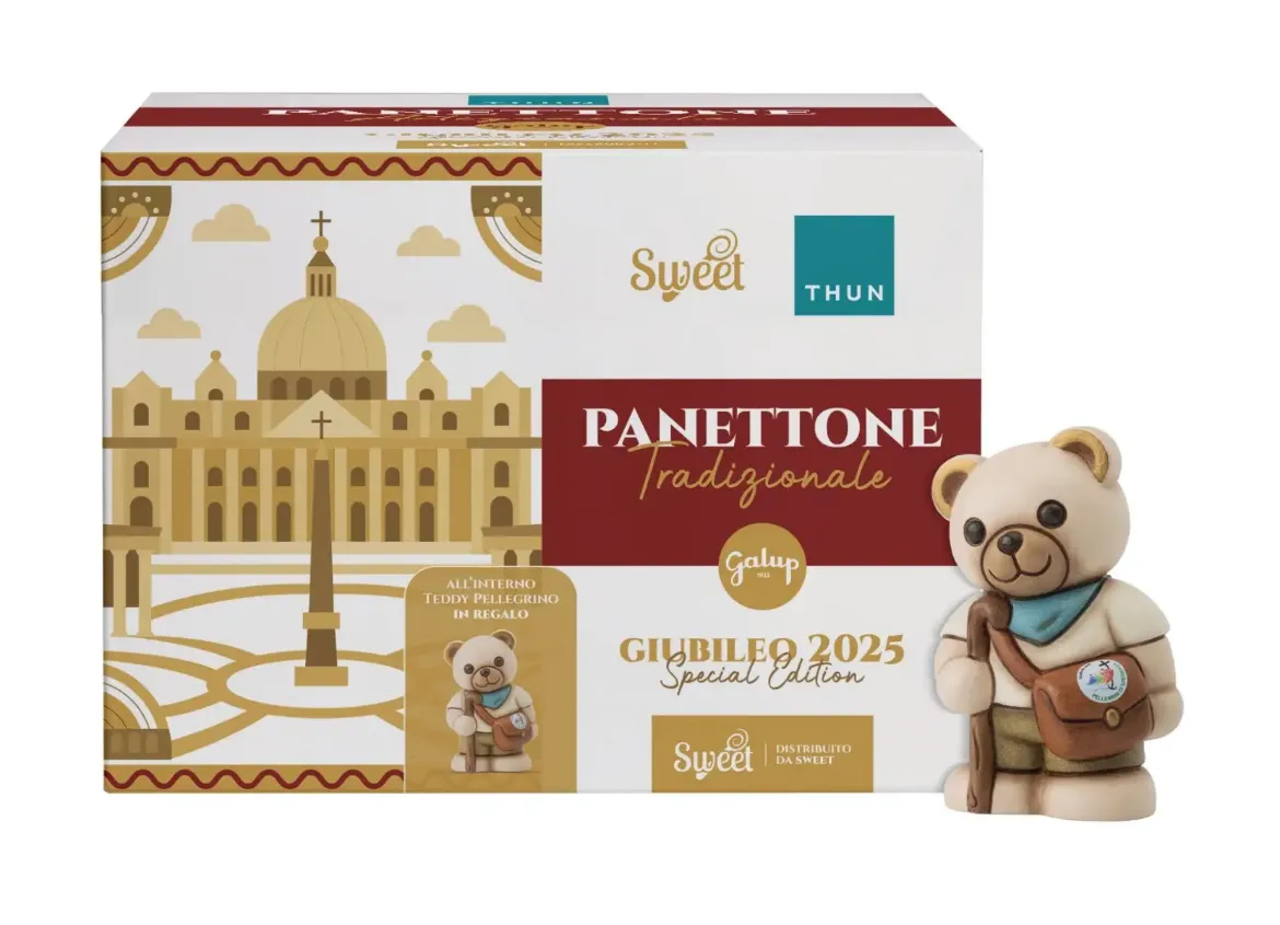 Immagine di Panettone con Teddy Pellegrino - Special Edition Giubileo 2025